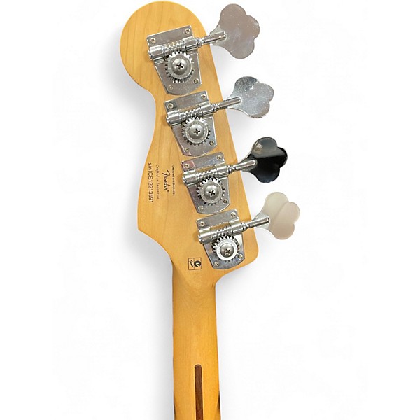 Used Squier Jaguar Bass Black and Silver Electric Bass Guitar