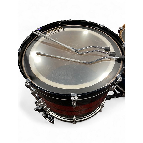 Used Yamaha 3 Piece Tour Custom RED AND BLACK Drum Kit