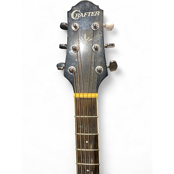 Used Crafter Guitars HTC 24EQ Black Acoustic Guitar