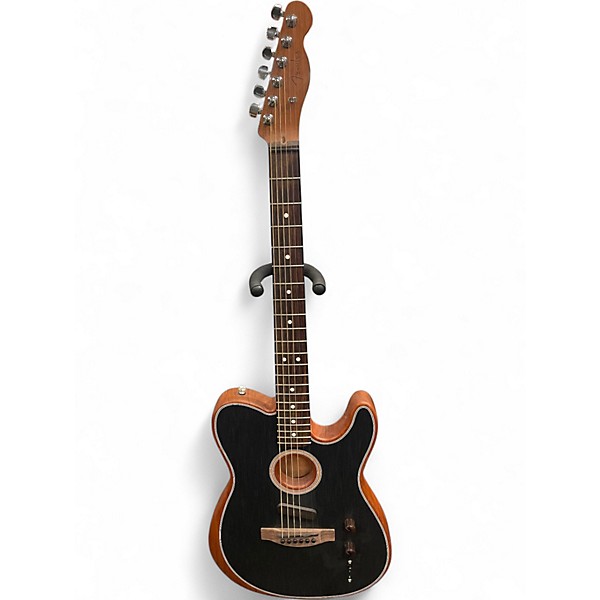 Used Fender Acoustasonic Player Telecaster Black Acoustic Electric Guitar