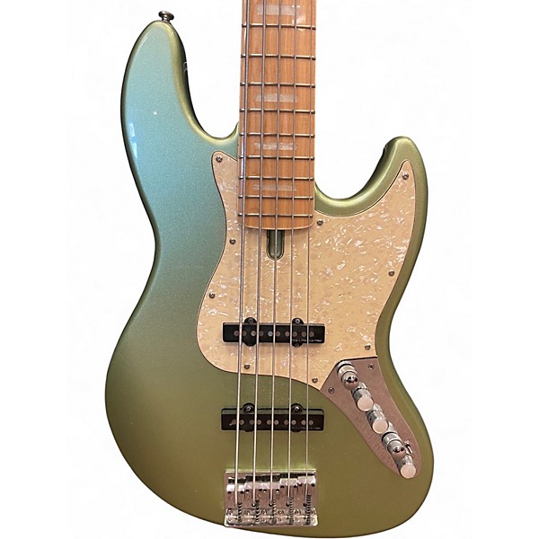 Used Sire Marcus Miller V7 Alder 5 String Metallic Green Electric Bass Guitar