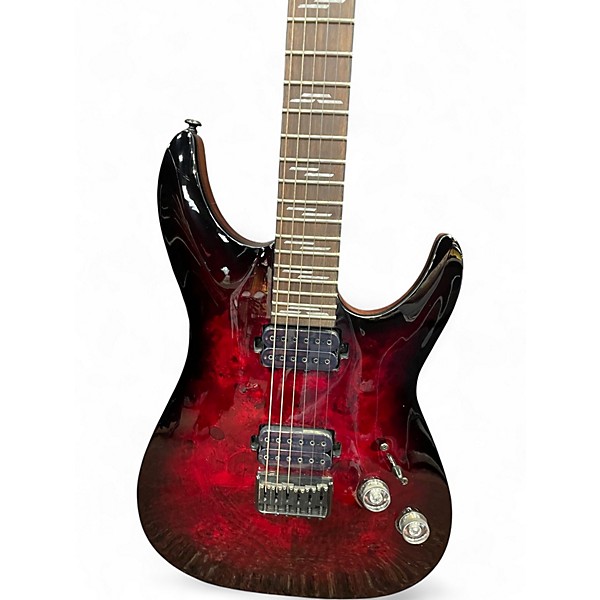 Used Schecter Guitar Research Omen Elite Cherry Burst Solid Body Electric Guitar