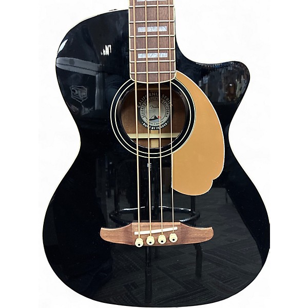 Used Fender Kingman 4-String Black Acoustic Bass Guitar