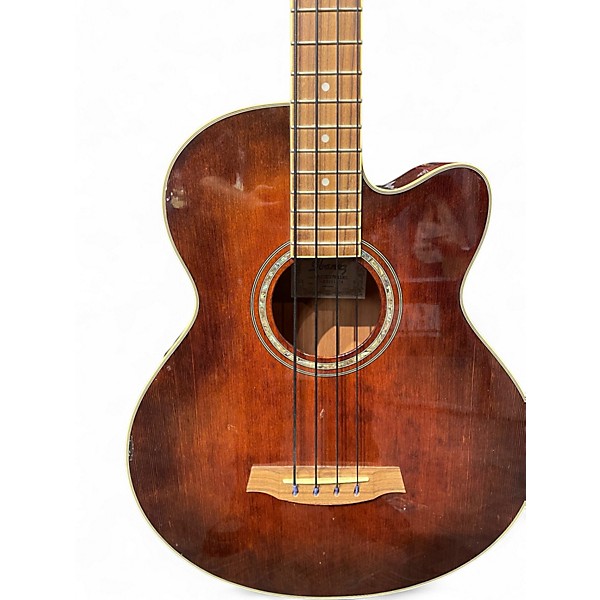 Used Ibanez AEB10E Dark Violin Sunburst Acoustic Bass Guitar