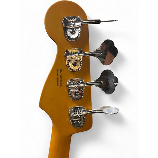 Used Fender American Ultra II Jazz Bass Ebony Fingerboard Texas Tea Electric Bass Guitar