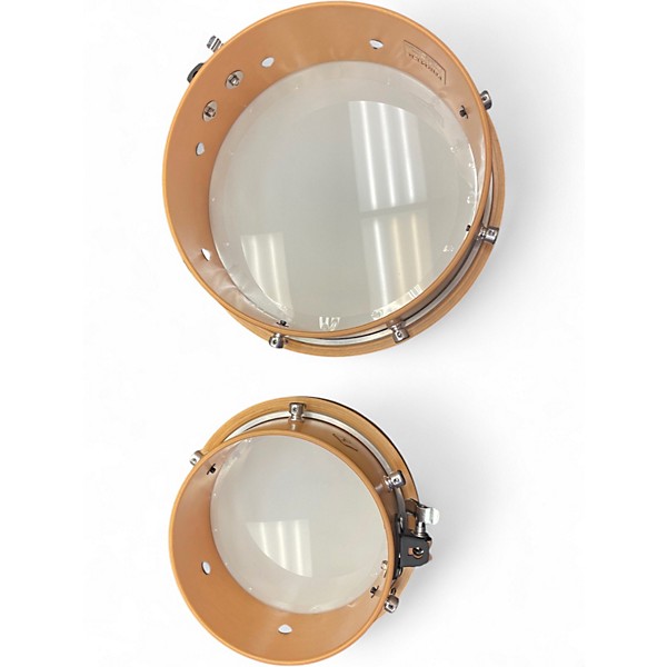 Used Farmer 3 Piece foot drums travel kit Natural Drum Kit