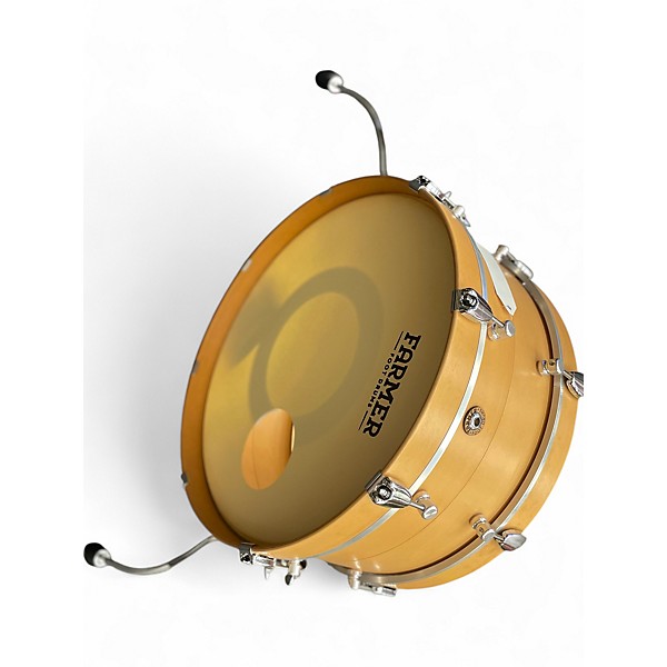 Used Farmer 3 Piece foot drums travel kit Natural Drum Kit