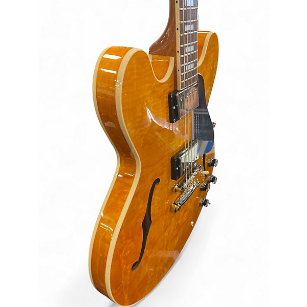 Used Gibson ES335 Figured Amber Hollow Body Electric Guitar