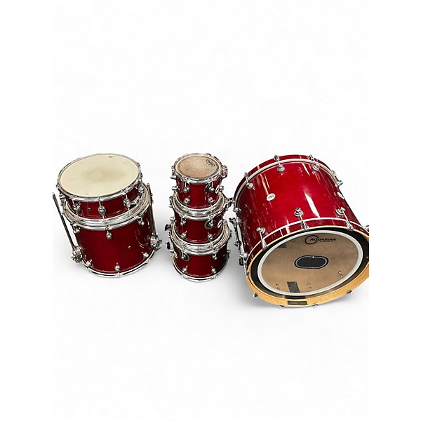 Used DW 6 Piece Design Series RED Drum Kit