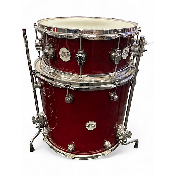 Used DW 6 Piece Design Series RED Drum Kit