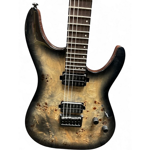 Used Schecter Guitar Research CR6 BURL Solid Body Electric Guitar