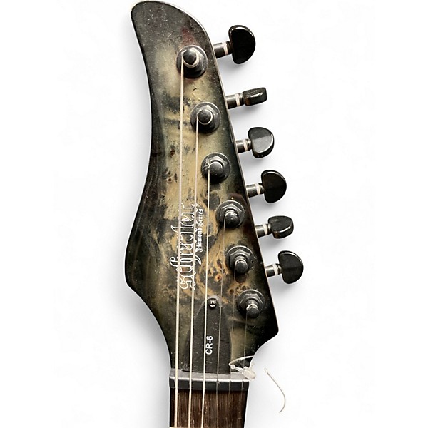 Used Schecter Guitar Research CR6 BURL Solid Body Electric Guitar