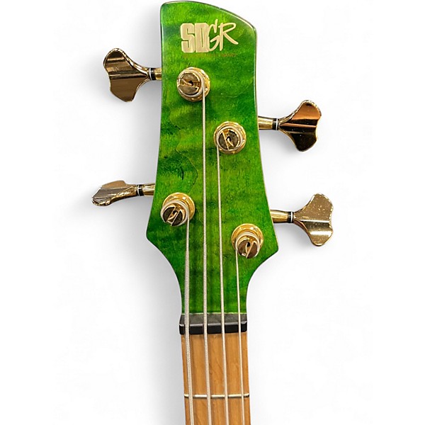 Used Ibanez SR4FMDX Trans Green Electric Bass Guitar