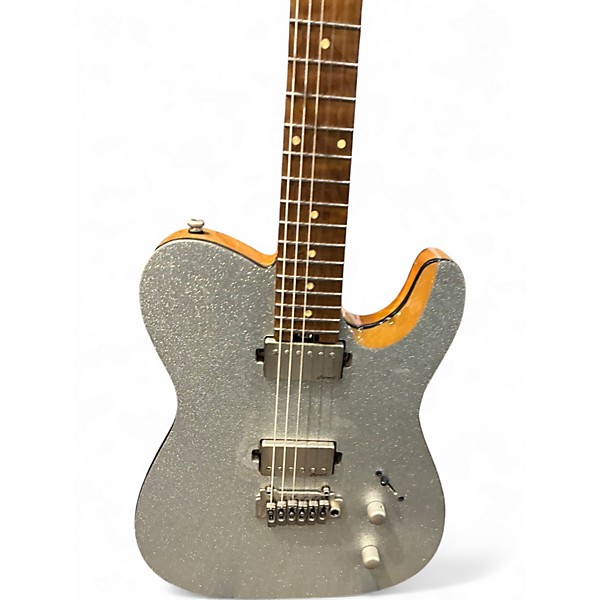 Used Harley Benton   Fusion-T HH HT Pro Series Silver Sparkle Solid Body Electric Guitar