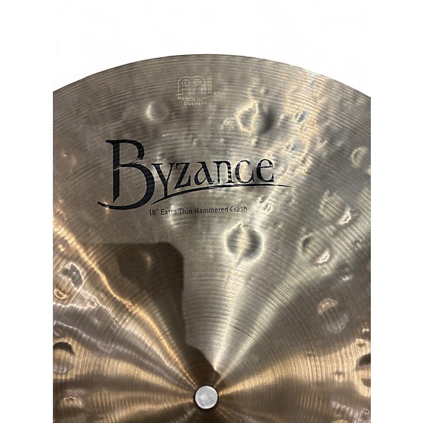 Used MEINL 18in Byzance EX Thin Hammered Crash Cymbal