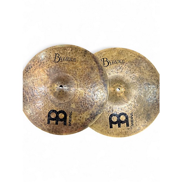 Used MEINL 15in Byzance Dark Hi Hat Pair Cymbal
