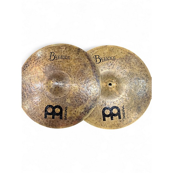 Used MEINL 15in Byzance Dark Hi Hat Pair Cymbal