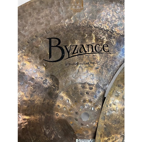 Used MEINL 18in BYZANCE DOUBLE DOWN STACK Cymbal