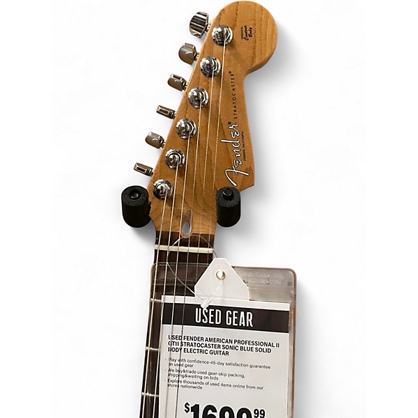 Used Fender American Professional II GT11 Stratocaster Sonic Blue Solid Body Electric Guitar