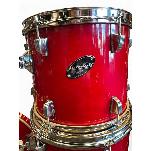 Used Ludwig 4 Piece ROCKER ELITE Red Drum Kit