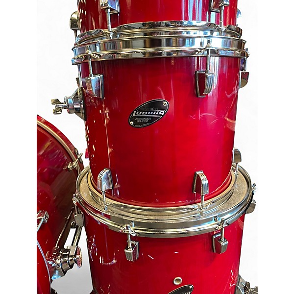 Used Ludwig 4 Piece ROCKER ELITE Red Drum Kit