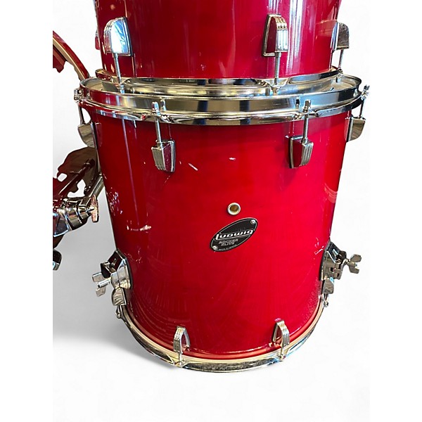 Used Ludwig 4 Piece ROCKER ELITE Red Drum Kit