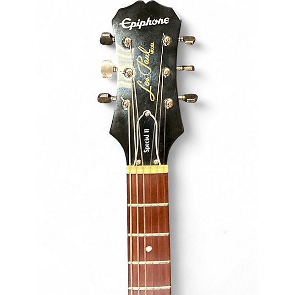 Used Epiphone Les Paul Special II Plus Trans Black Solid Body Electric Guitar