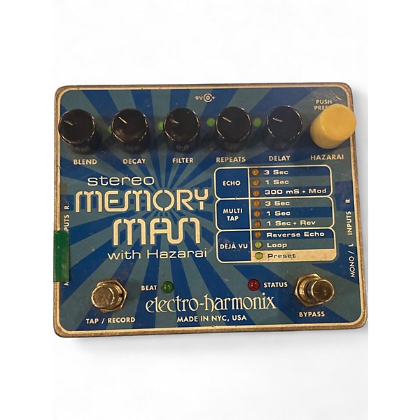 Used Electro-Harmonix stereo memory man Effect Pedal