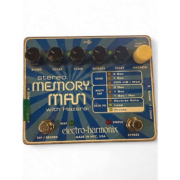 Used Electro-Harmonix stereo memory man Effect Pedal