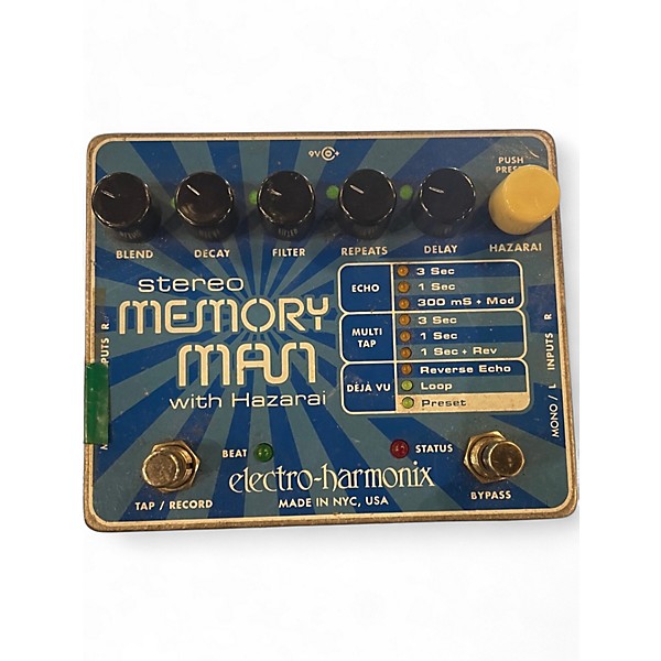 Used Electro-Harmonix stereo memory man Effect Pedal