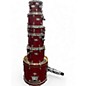 Used Mapex 6 Piece Pro M Burgundy Red Drum Kit thumbnail