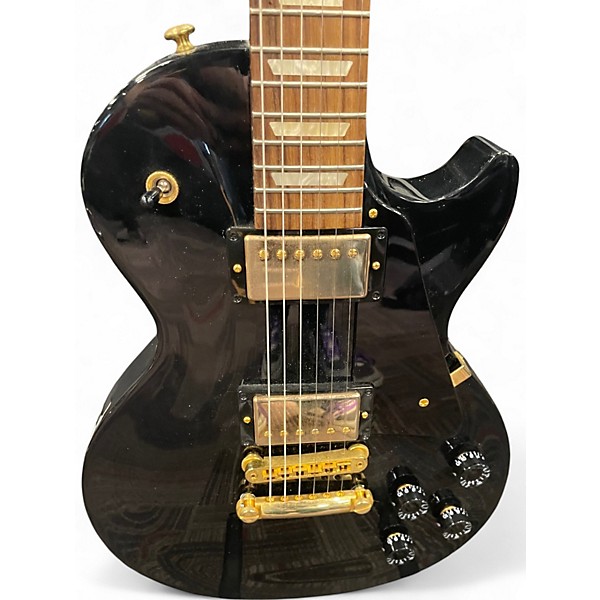 Used Gibson Les Paul Studio Black and Gold Solid Body Electric Guitar