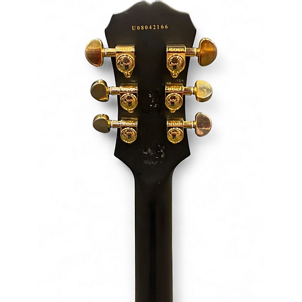 Used 2008 Epiphone Les Paul Ultra Trans Black Solid Body Electric Guitar