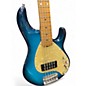 Used Ernie Ball Music Man Stingray 5 String Blue Sparkle Electric Bass Guitar