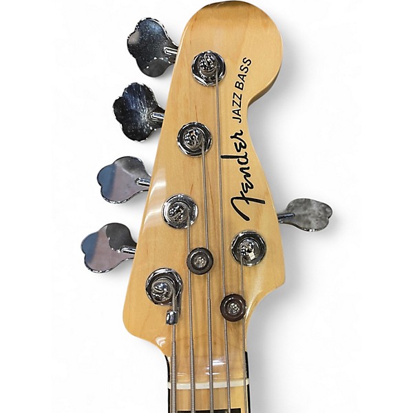 Used Fender American Elite Jazz Bass 5 String Natural Electric Bass Guitar