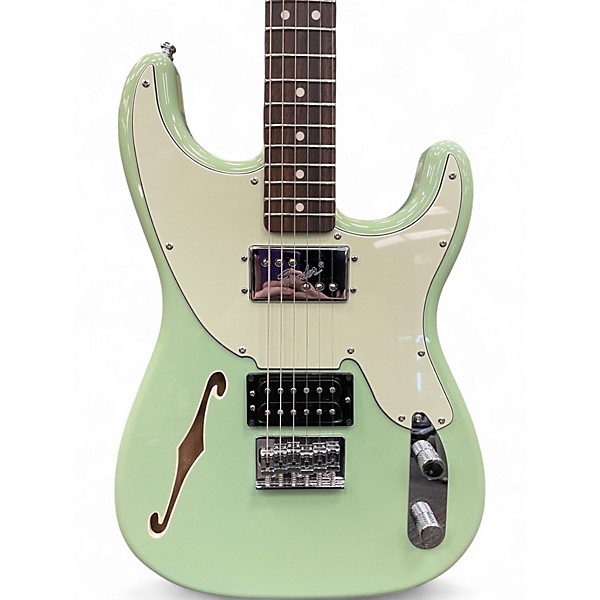 Used 2011 Fender Pawn Shop '72 Stratocaster Surf Green Hollow Body Electric Guitar