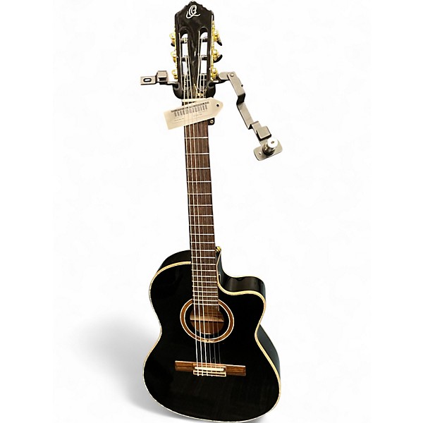 Used Ortega feel series classical Black Classical Acoustic Electric Guitar