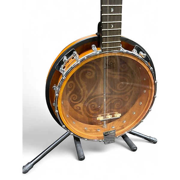 Used Luna Celtic 5 String Banjo 2 Tone Sunburst Banjo