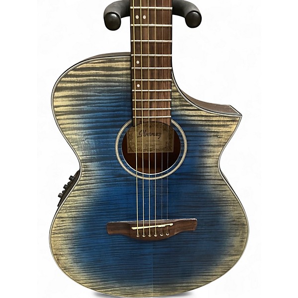 Used Ibanez aewc32fm indigo sunset fade Acoustic Electric Guitar