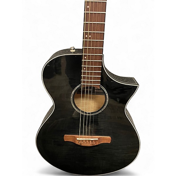 Used Ibanez AEWC400TKS TRANS BLACK Acoustic Electric Guitar