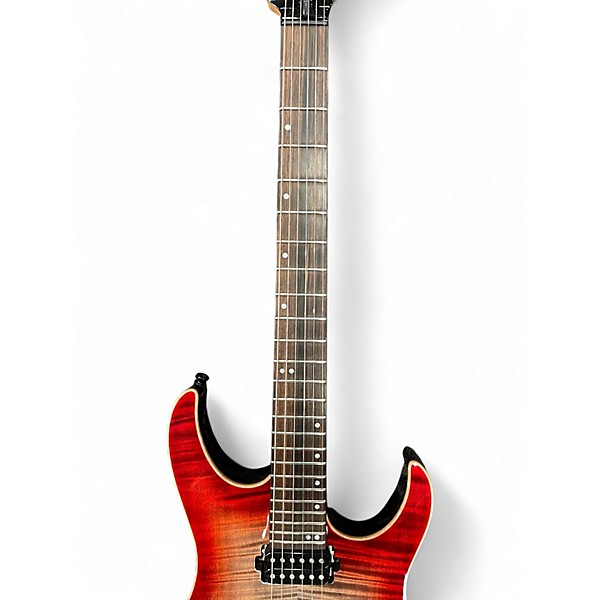 Used Schecter Guitar Research USA CUSTOM SHOP SUNSET 24 RED STAIN BLACK BURST  Solid Body Electric Guitar