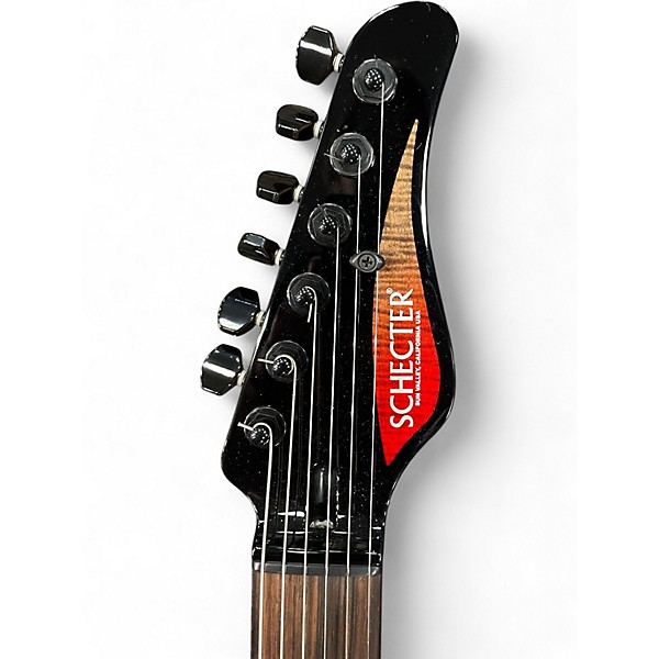 Used Schecter Guitar Research USA CUSTOM SHOP SUNSET 24 RED STAIN BLACK BURST  Solid Body Electric Guitar