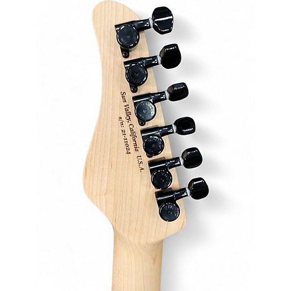 Used Schecter Guitar Research USA CUSTOM SHOP SUNSET 24 RED STAIN BLACK BURST  Solid Body Electric Guitar