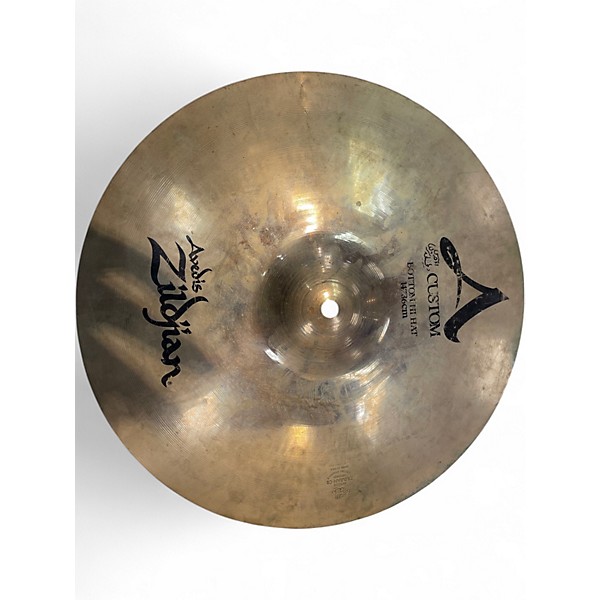 Used Zildjian 14in A Custom Hi Hat Pair Cymbal