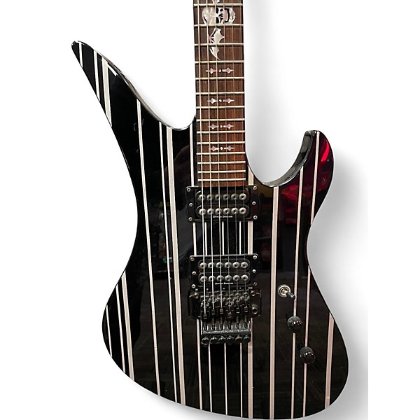 Used Schecter Guitar Research Synyster Gates Signature Standard Black and White Solid Body Electric Guitar