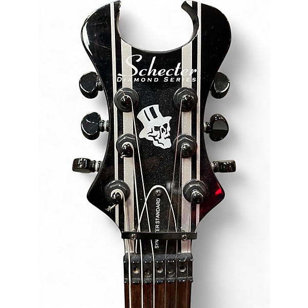 Used Schecter Guitar Research Synyster Gates Signature Standard Black and White Solid Body Electric Guitar