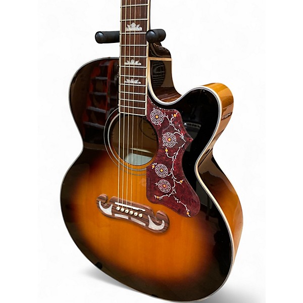 Used Epiphone J-200 ec studio Tobacco Burst Acoustic Electric Guitar