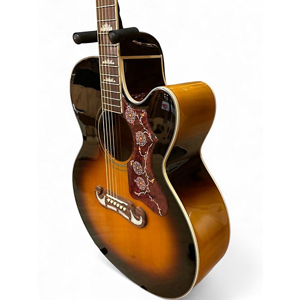 Used Epiphone J-200 ec studio Tobacco Burst Acoustic Electric Guitar