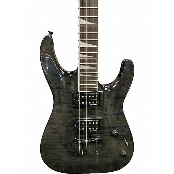 Used Jackson JS32Q DINKY BLACK QUILT Solid Body Electric Guitar