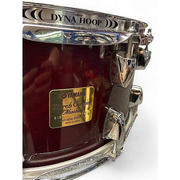 Used Yamaha 14in Birch Custom Absolute Burgundy Drum